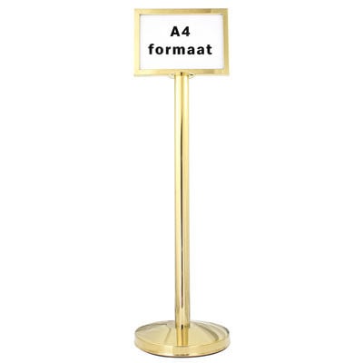 Terras afscheiding met banner