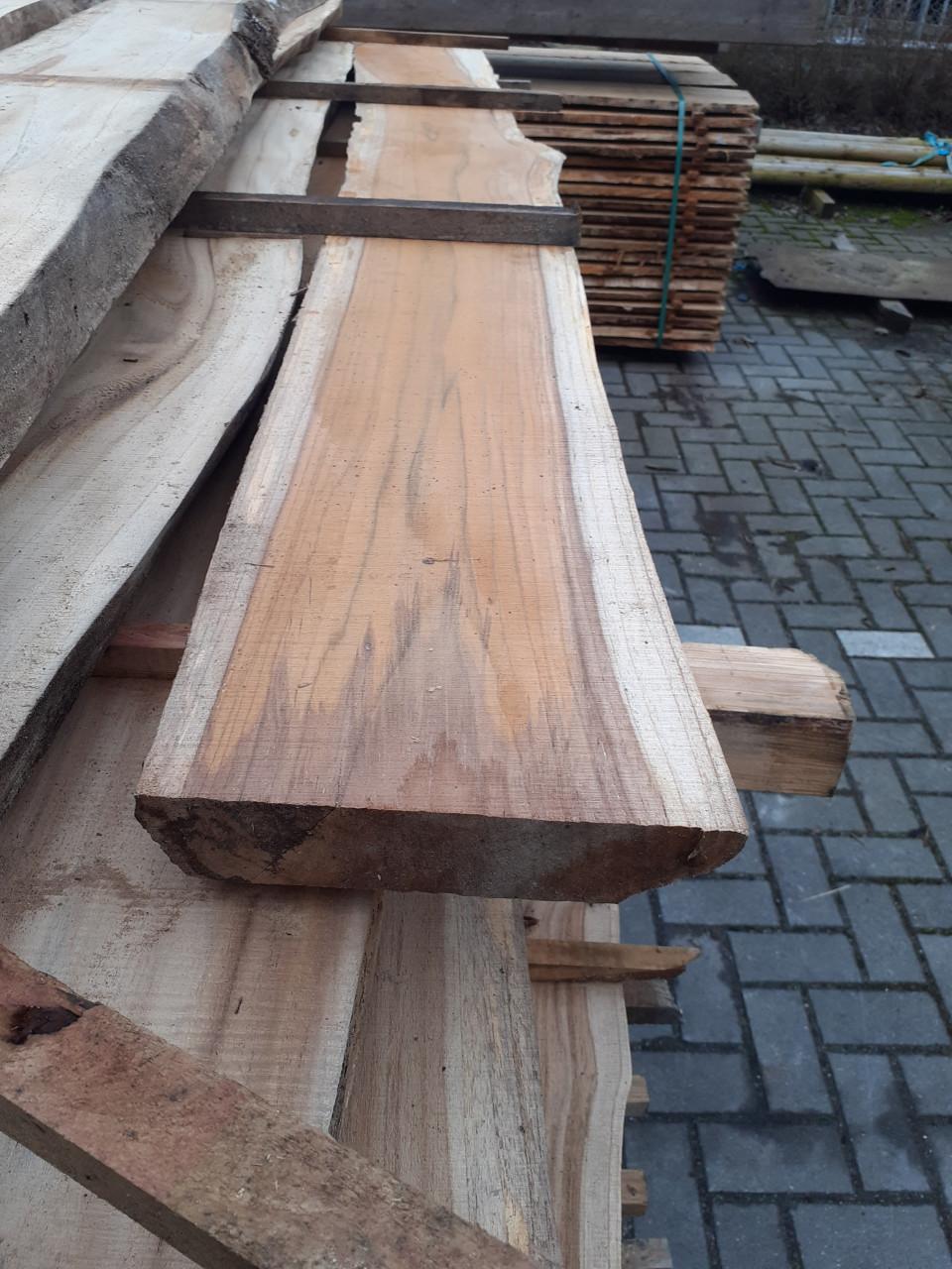 Teak boomstambladen 230 x 20-30 x 5 cm