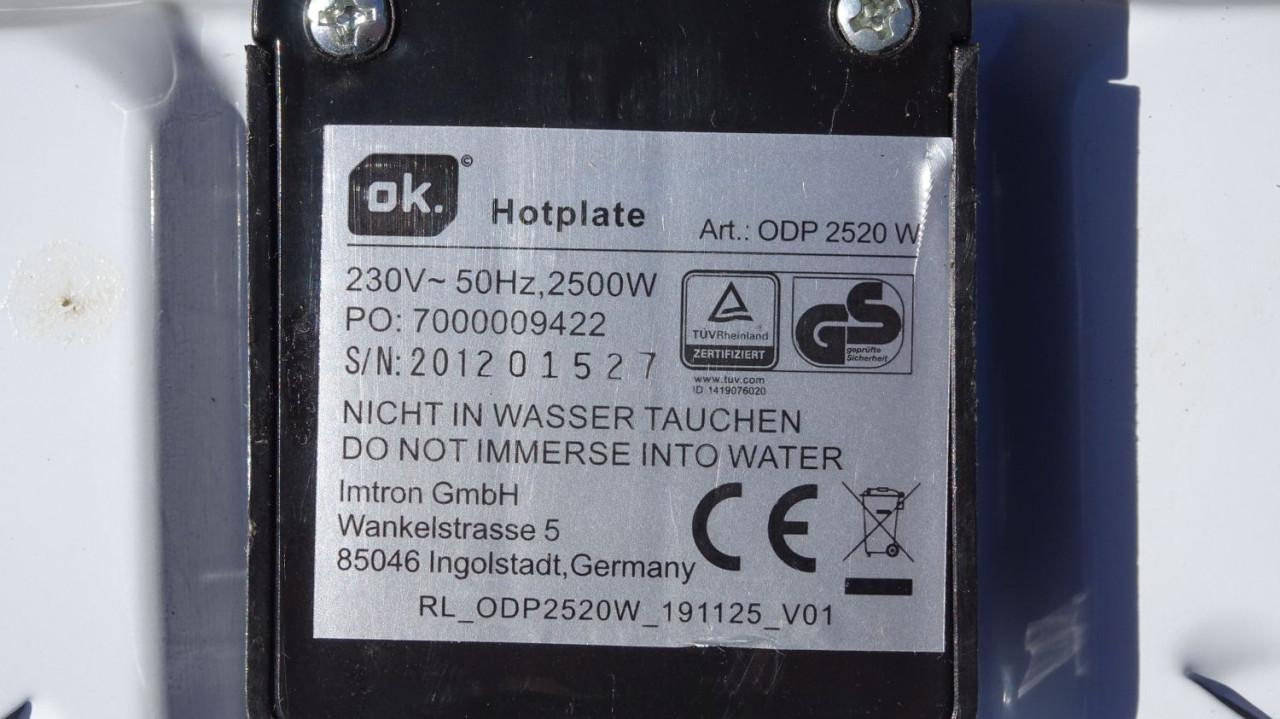 Kookplaat (tafelmodel) elektrisch 2pits