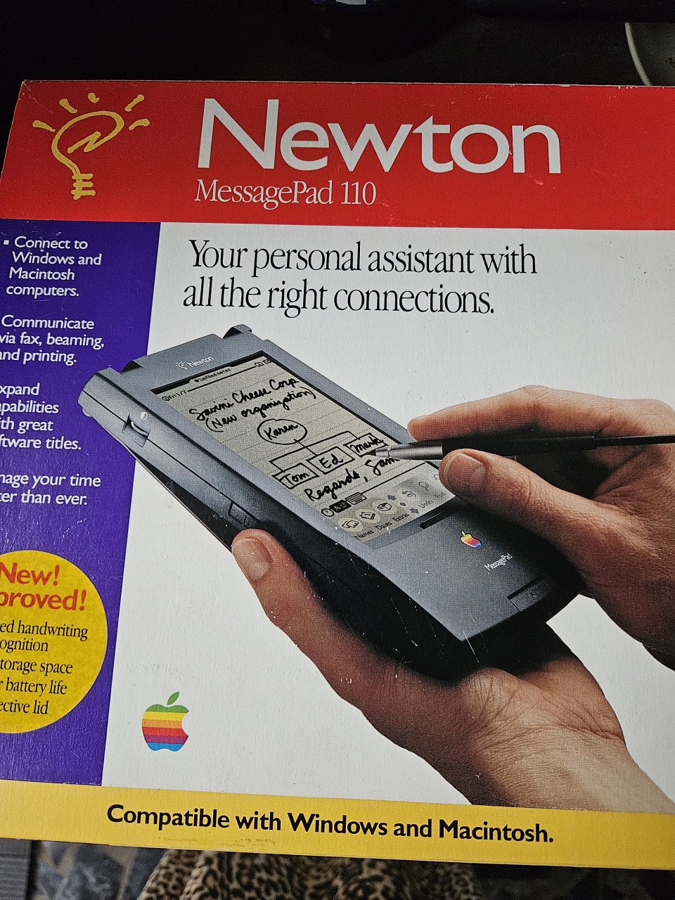 Mooi Jaren 90 Apple Newton MessagePad 110 incl doos en boekje