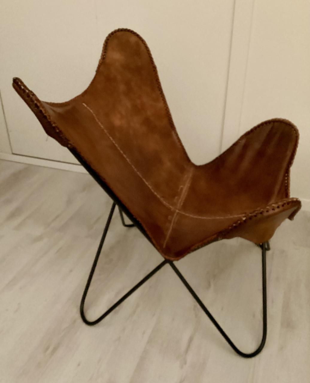 Lederen Vlinderstoel