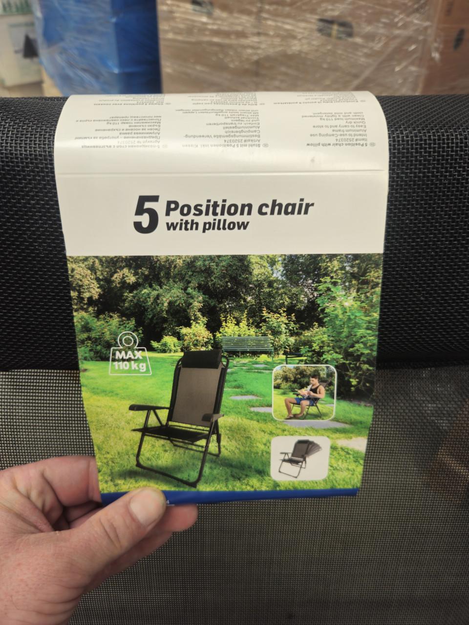 Verstelbare tuinstoelen / campingstoelen – 4 stuks