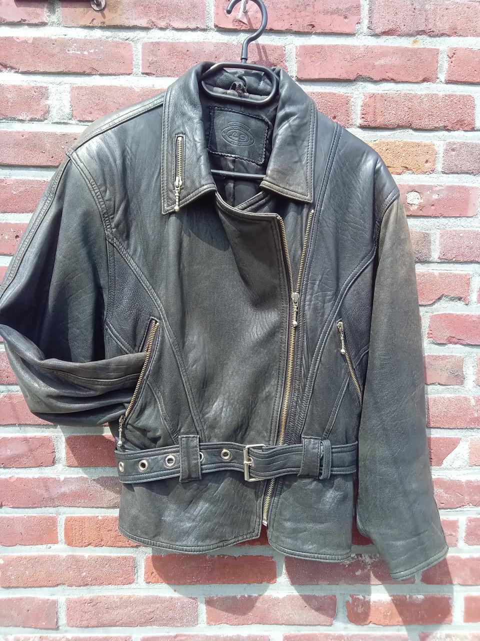 Biker jasje/ vintage leather jacket