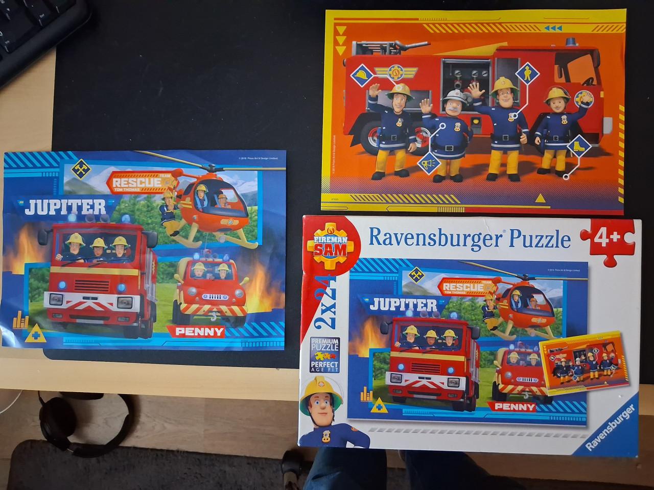 Kinderpuzzels o.a Kikker en brandweerman Sam