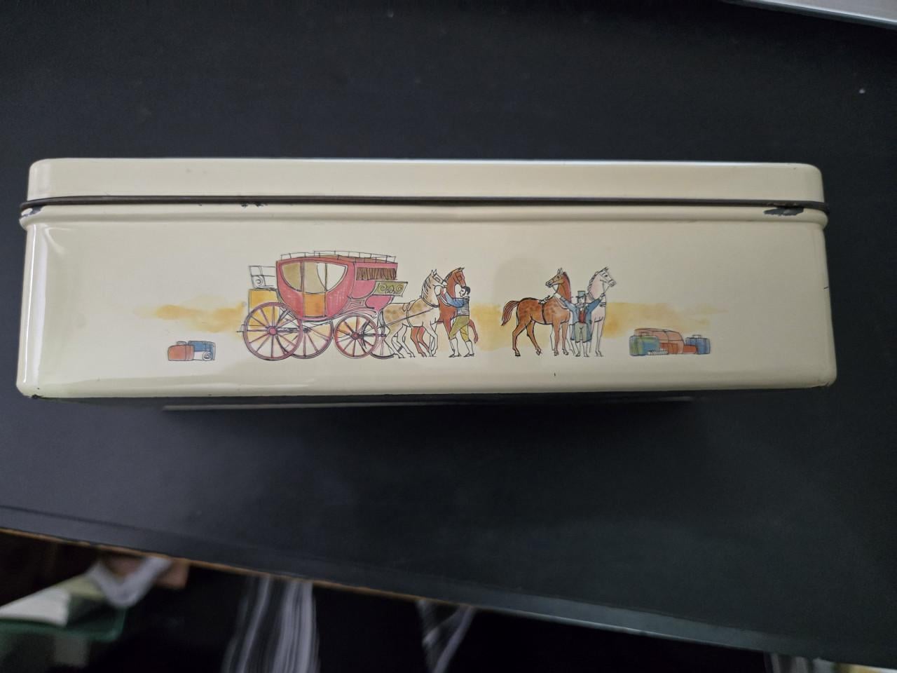 Vintage Pickwick theeblik uit de jaren 1940 of 1950,  Douwe Egberts.