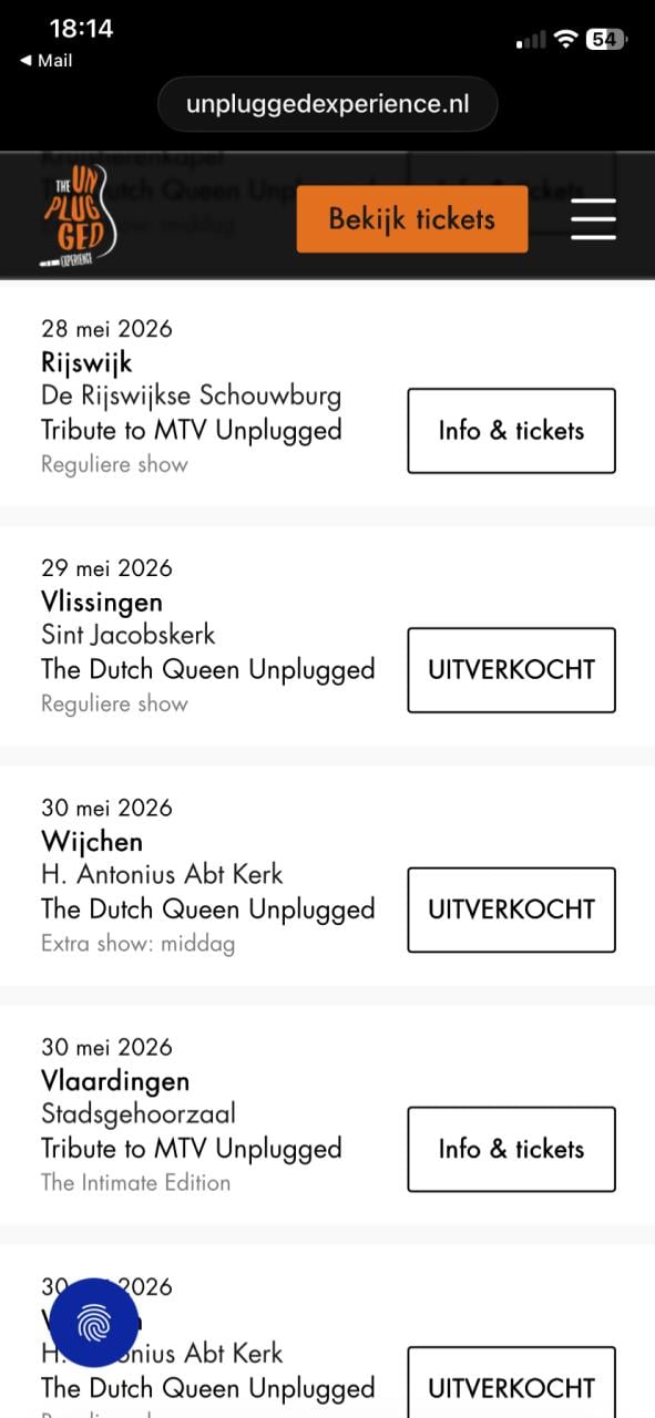 Tekoop 2 tickets voor Queen Unplugged