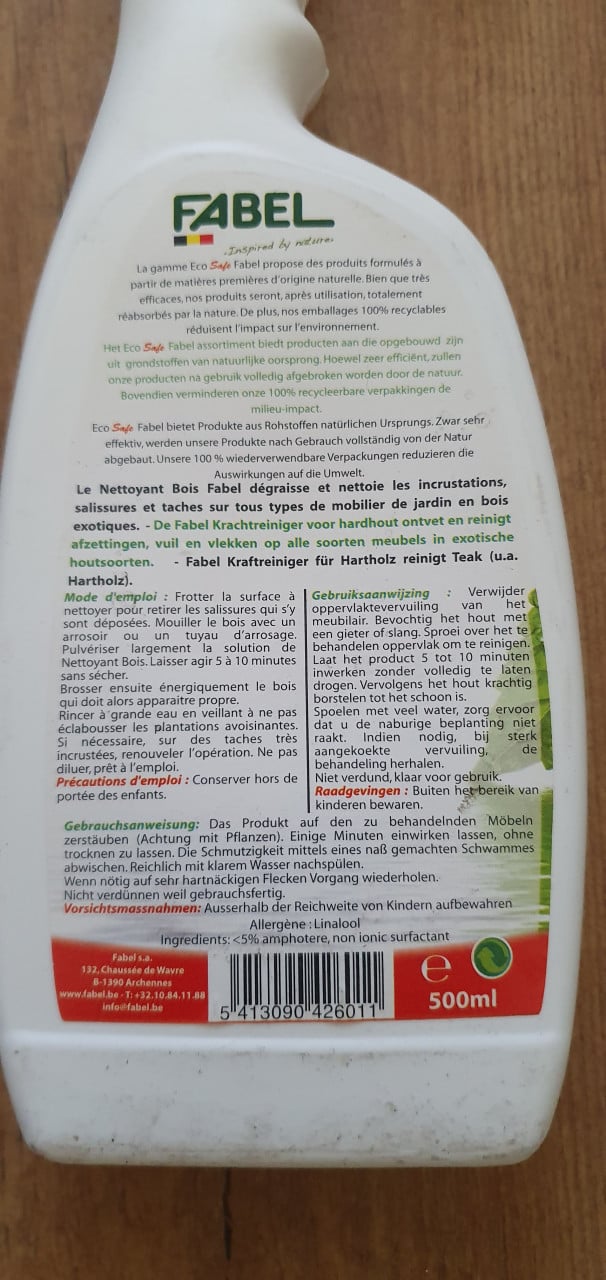 Tuinmeubel reiniger Fabel Eco ( 6 stuks...!!! )