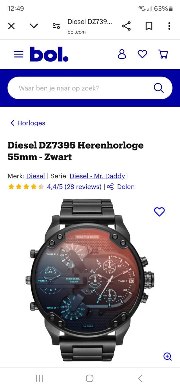 Diesel Horloge nieuw Eyecatcher
