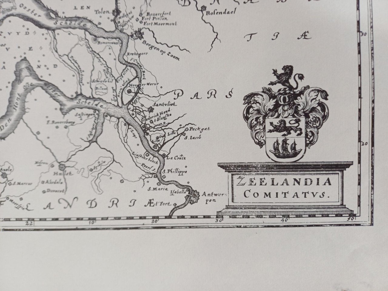 OUDE KAART VAN ZEELAND.