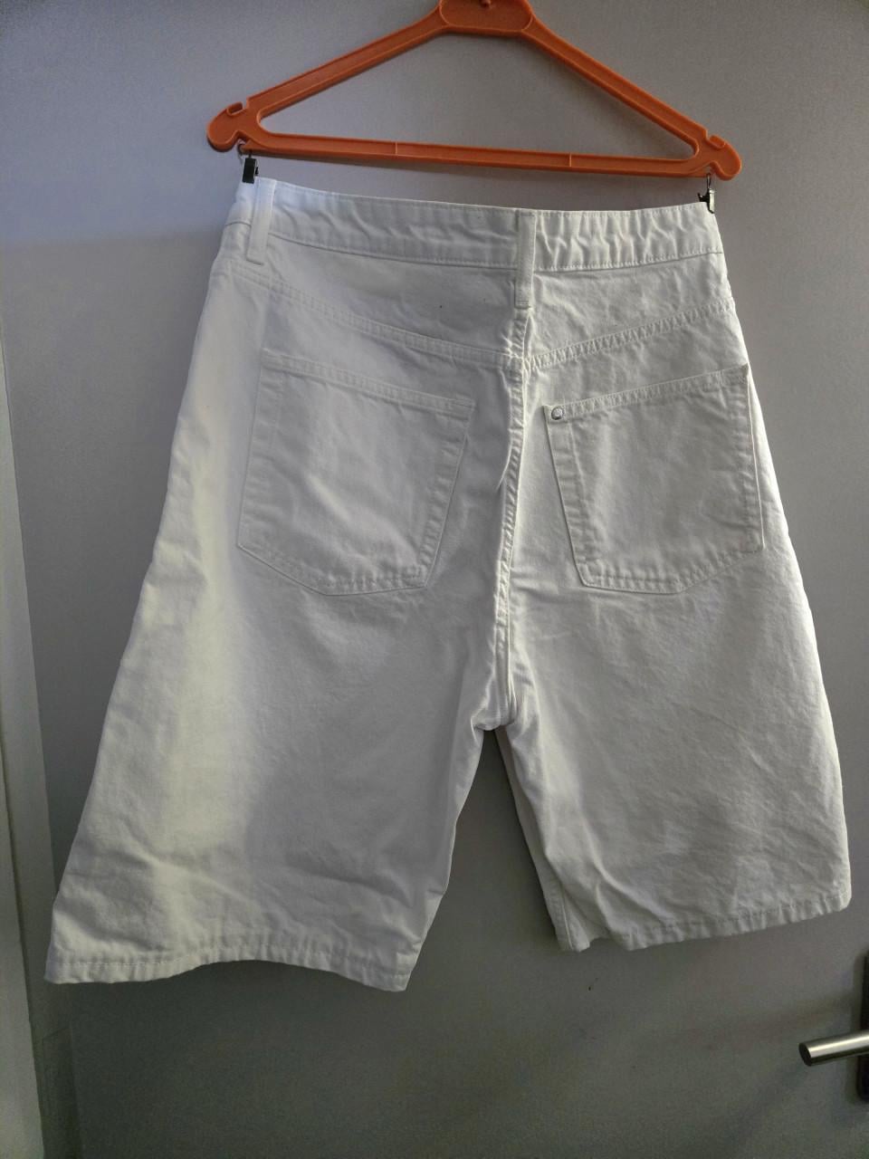 Witte, wijde bermudashort van spijkerstof Maat 42