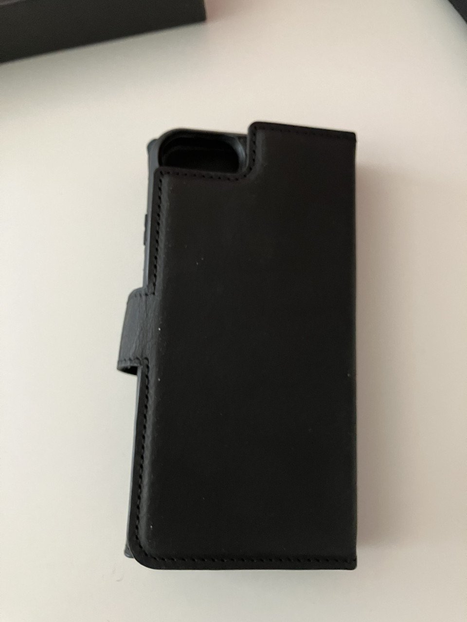 Telefoonhoesje of portemonnee voor de Iphone SE 20/8/7 zwart leer