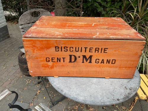 Houten kist Bicuiterie D.M. Gent