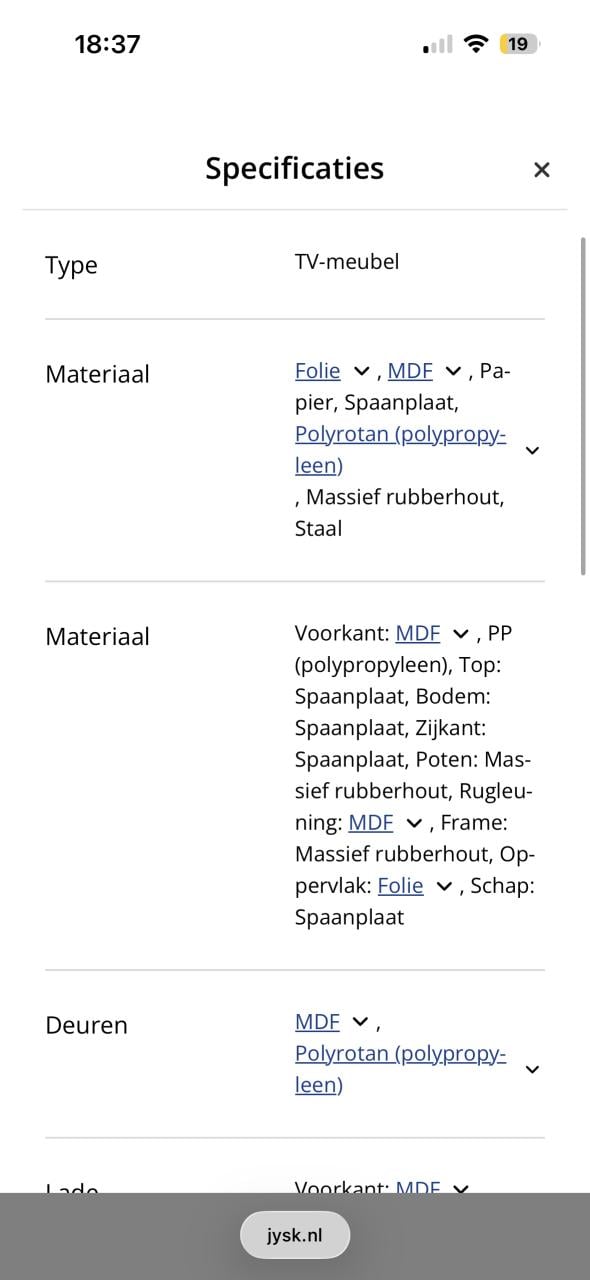 Eikenhouten look tv meubel 160 cm breed