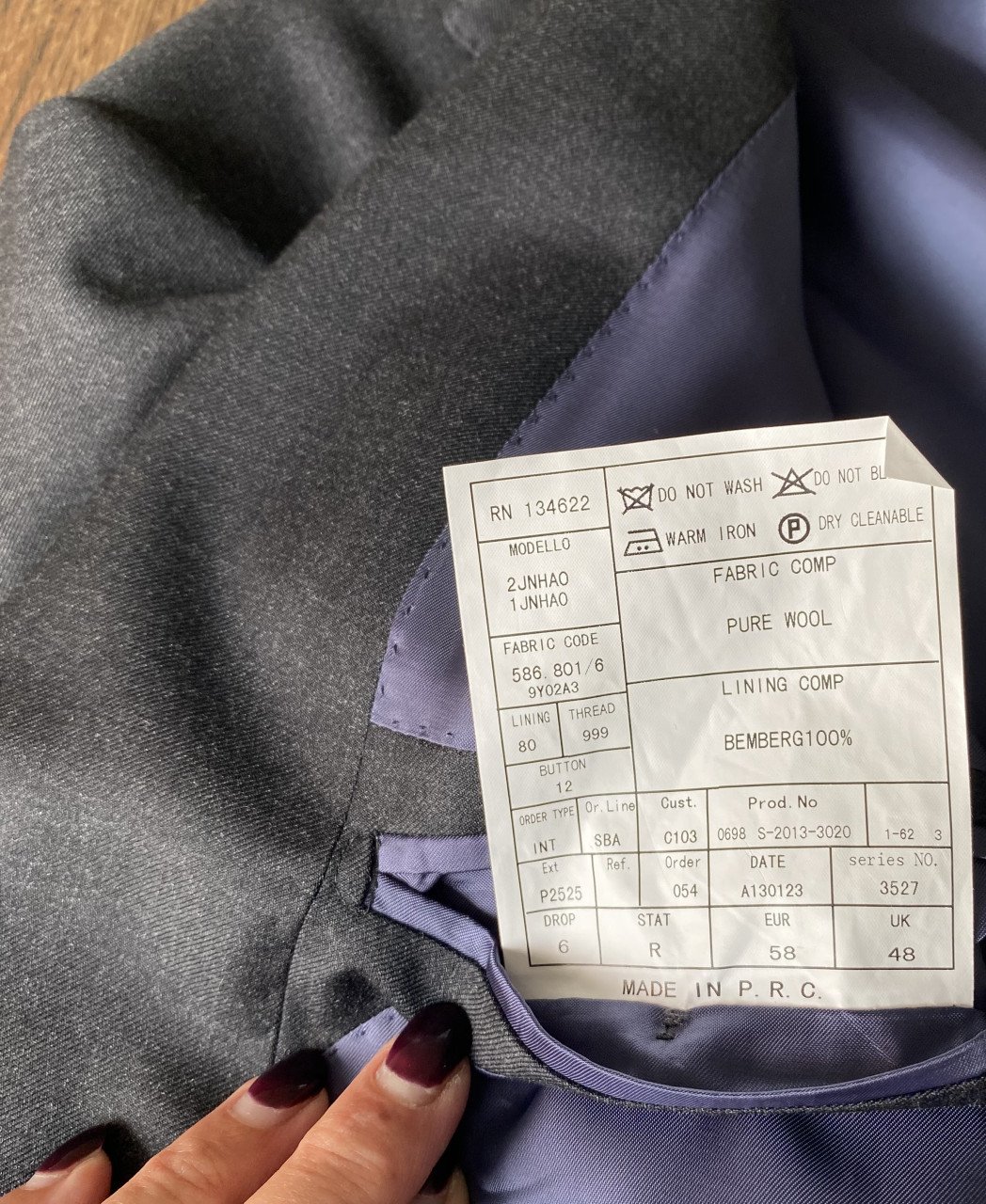 Kostuum mt 56 Suit supply super wool