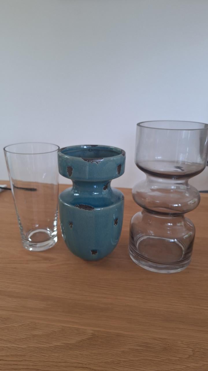 Vazen glas, aardewerk