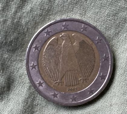 2 euromunt Duitsland Arend 2002 Zeldzame J