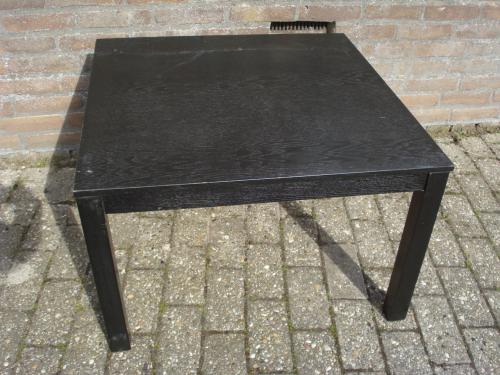 Kunststof  bijzet tafel/hocker met rotan motief
