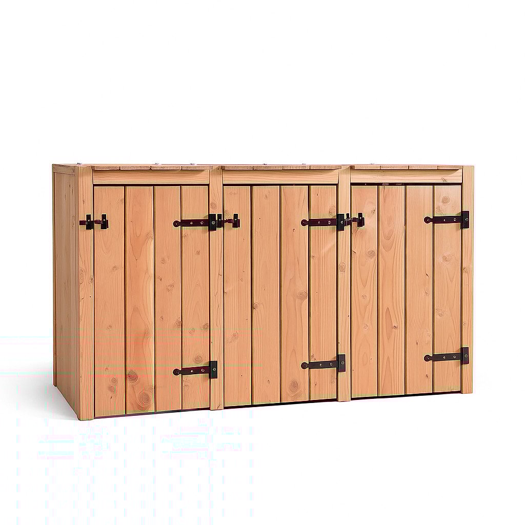 Houten container ombouw op maat gemaakt.