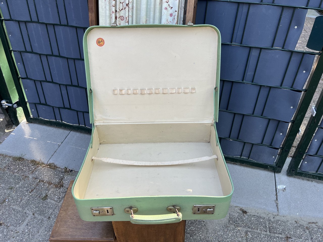 Picknickkoffertje groen antiek