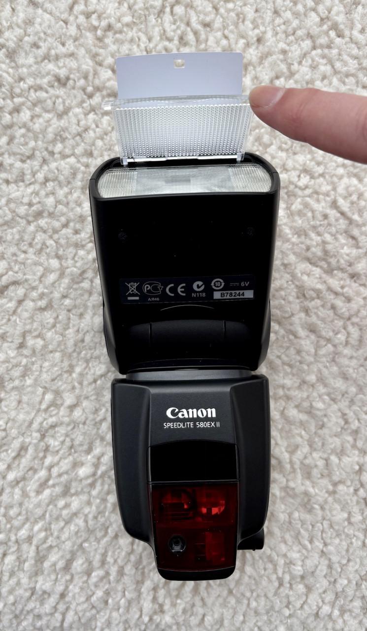 Canon Speedlite 580EX II — nieuwstaat + extra opzet diffuser