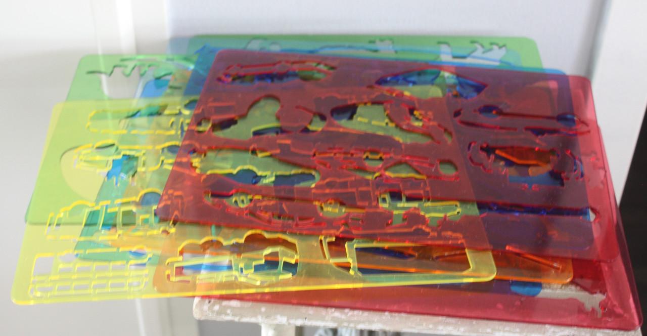 Set van 10 verschillende tekenmallen