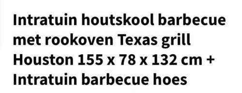 Intratuin offset smoker met regenhoes