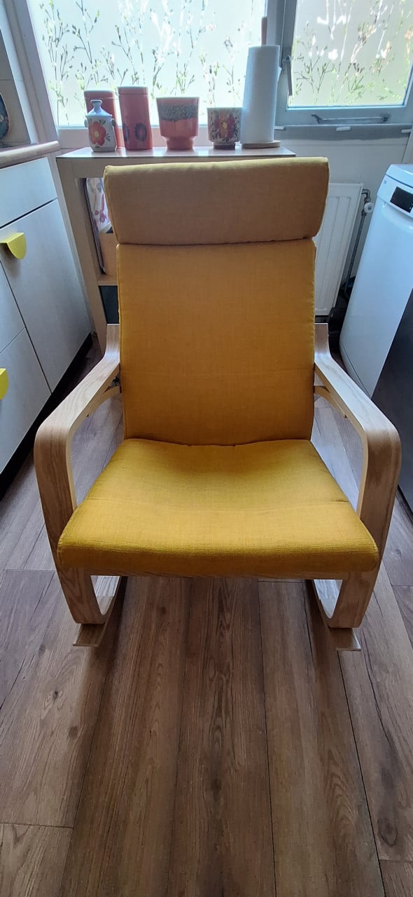 Ikea poang stoel geel