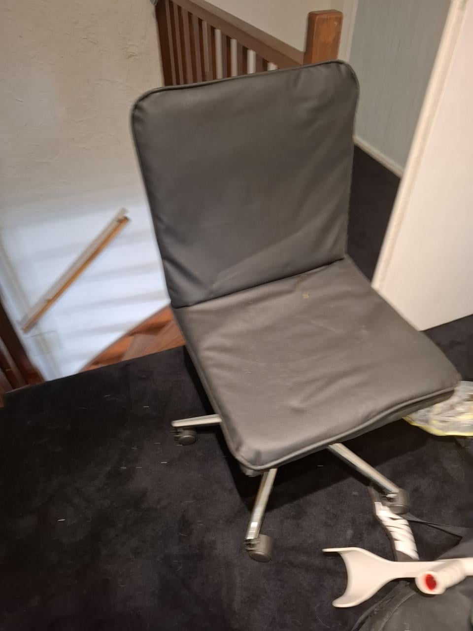 1 kunst lederen buro stoel