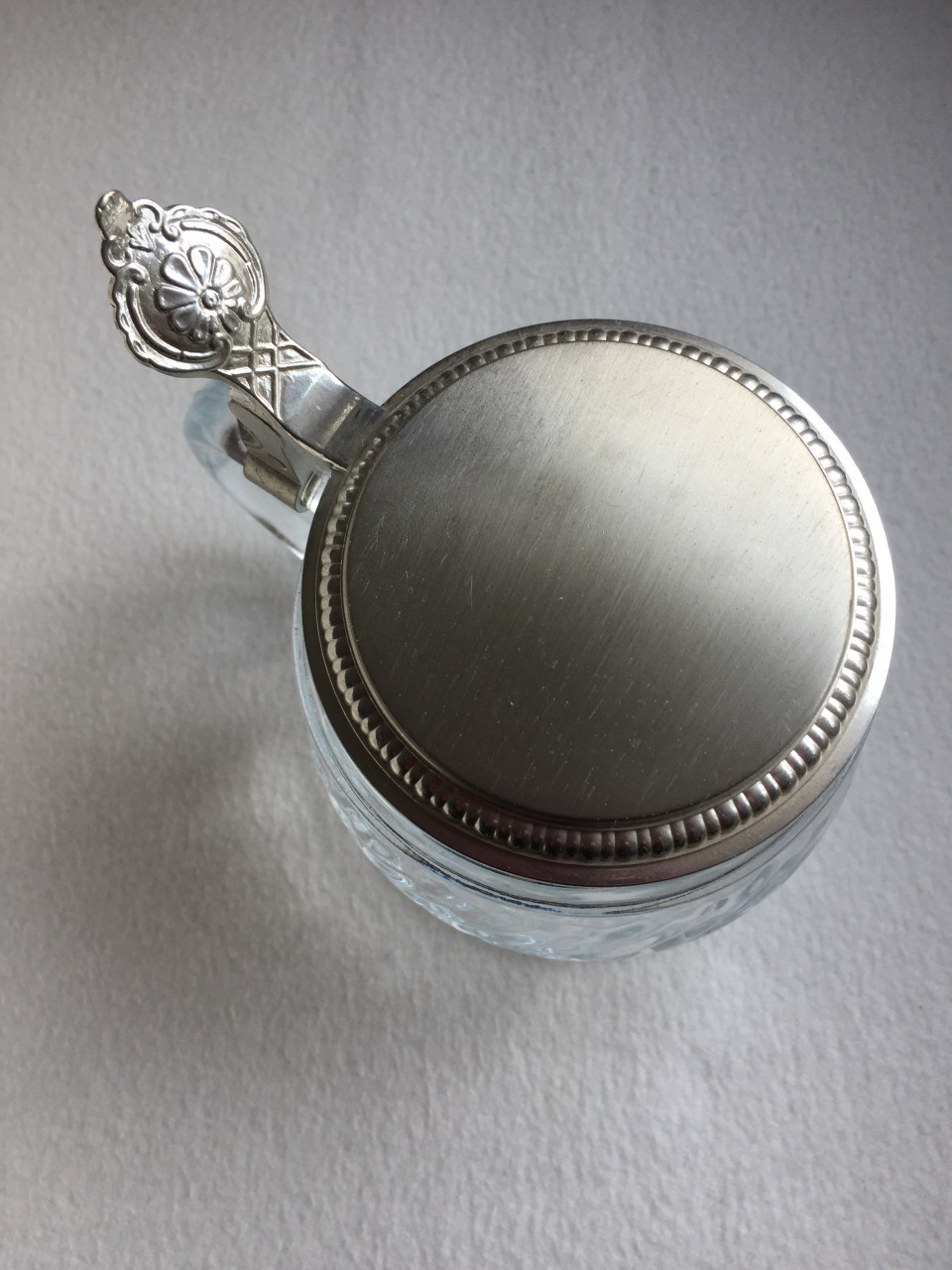 Vintage glazen bierpul