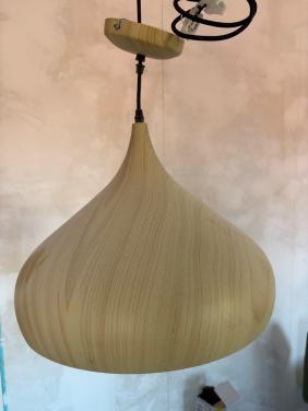 Plaffondlamp hout look