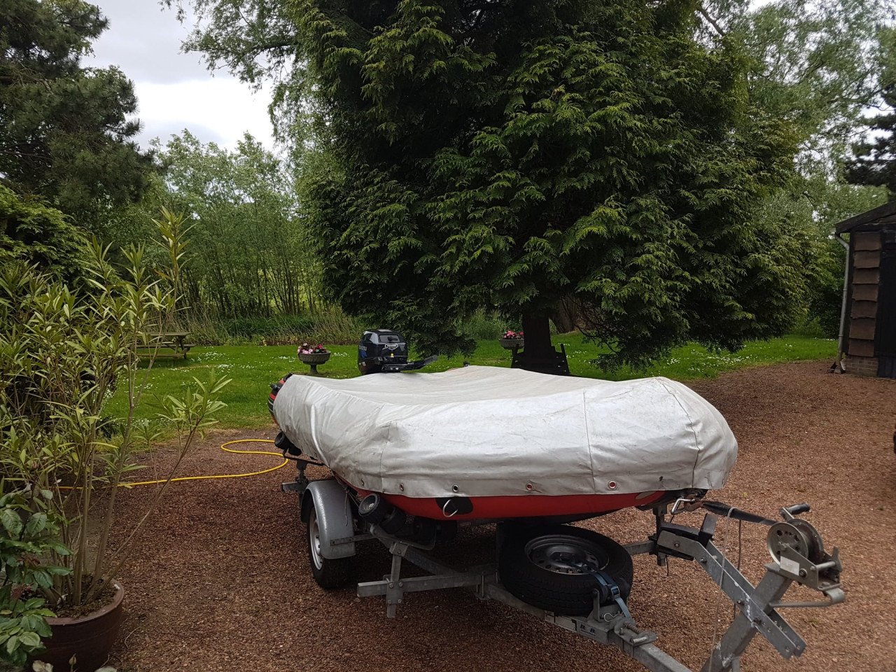 Boot met trailer