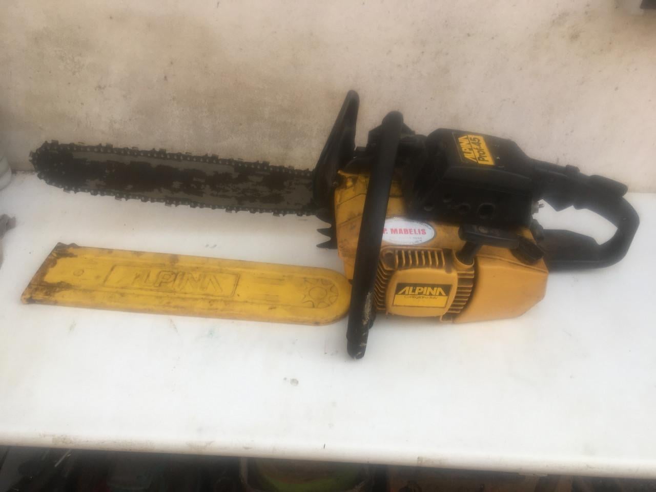 Motorzaag/ kettingzaag alpina prof 45 zaagblad 40 cm goede zaagketting