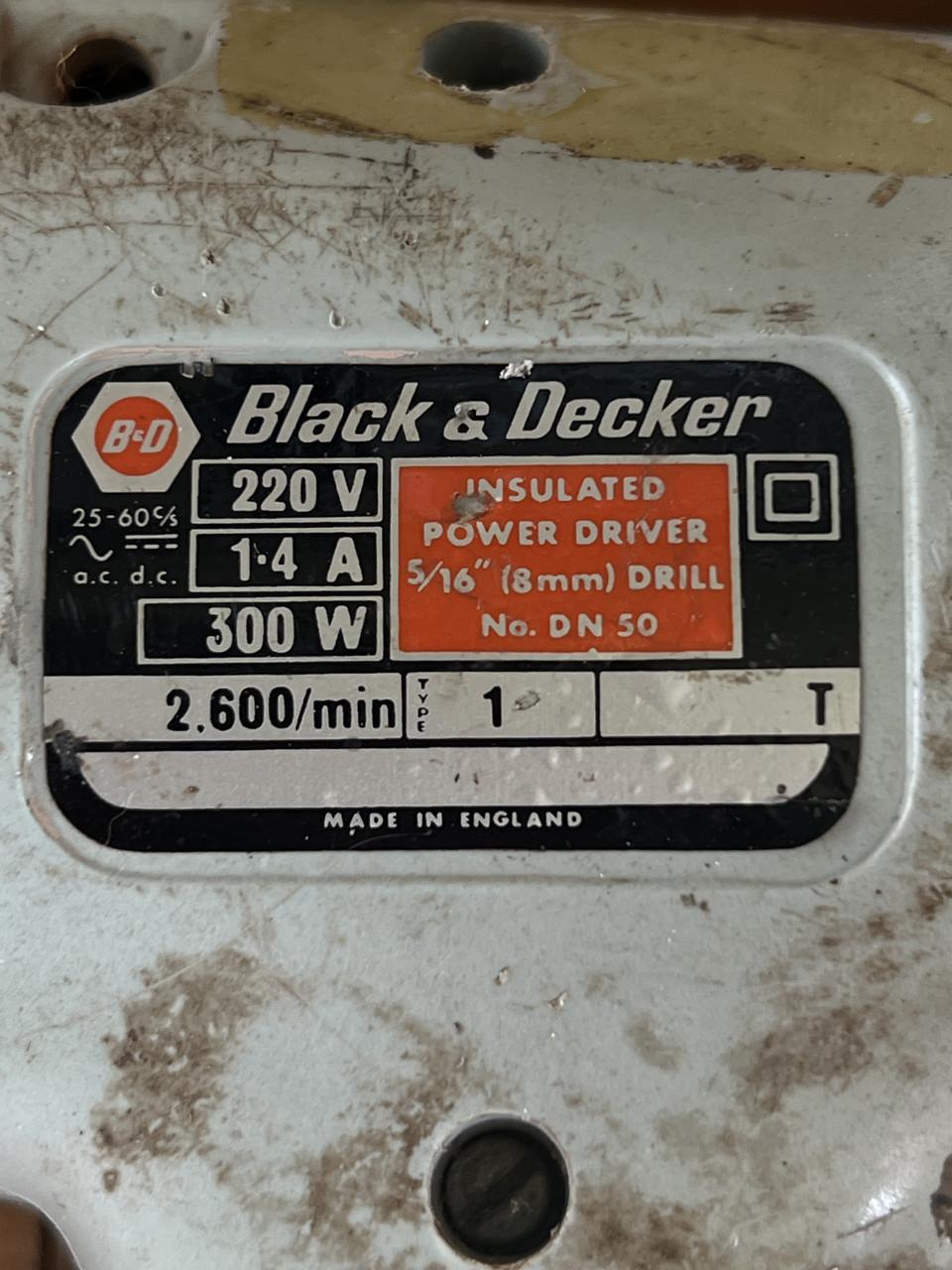 Vintage Black & Decker DN50 boormachine set in houten koffer