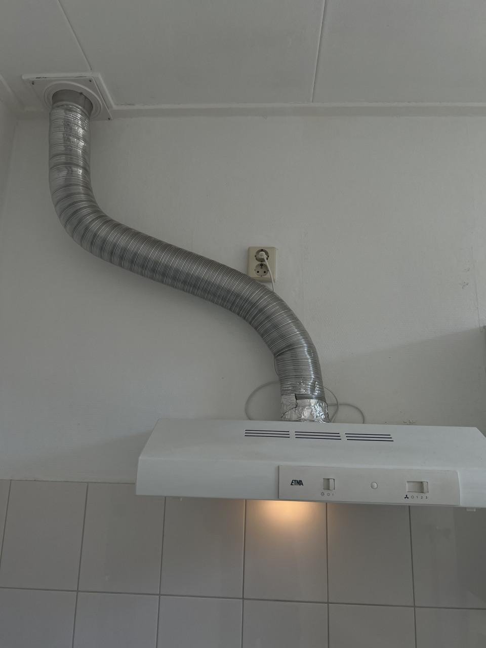 Als nieuw vrijstaand/onderbouw Afzuigkap met flexibel afvoerslang