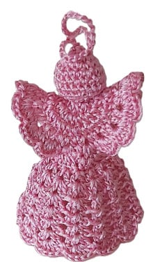 Gehaakte roze engeltjes voor de voedselbank