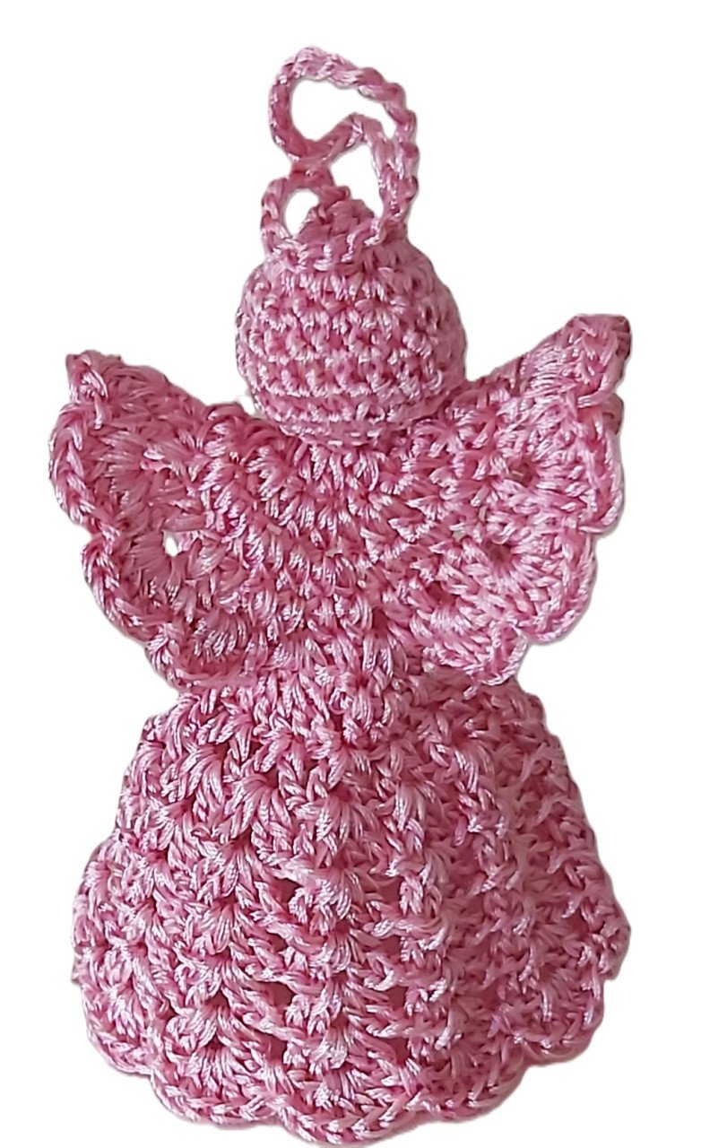 Gehaakte roze engeltjes voor de voedselbank