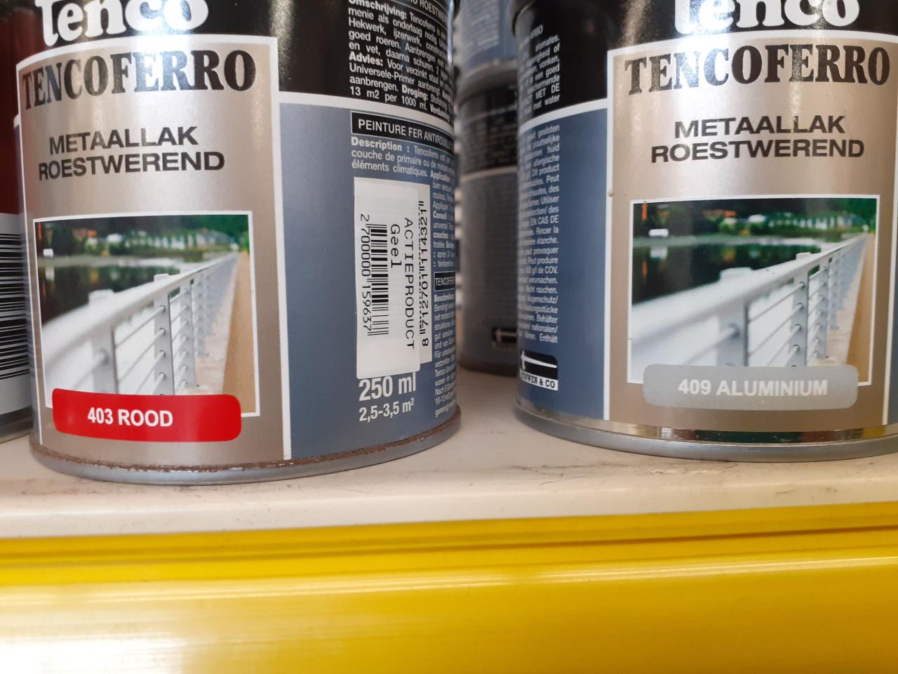 Tenco ferro metaallak 0,25 l 1 euro per stuk