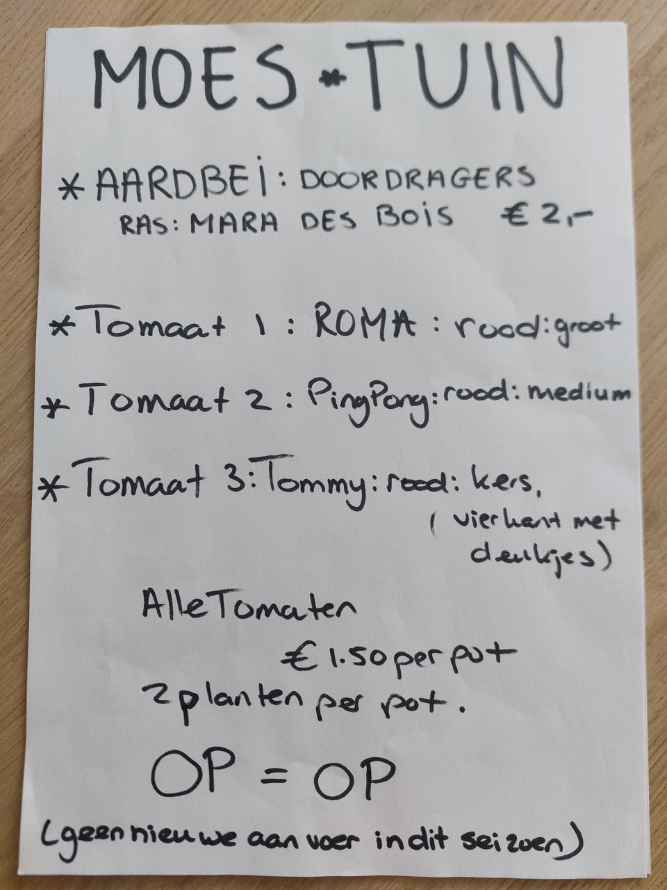 Tomaten / Aardbeien: SIERTUIN en MOESTUIN PLANTEN BIJ DE VOORDEUR
