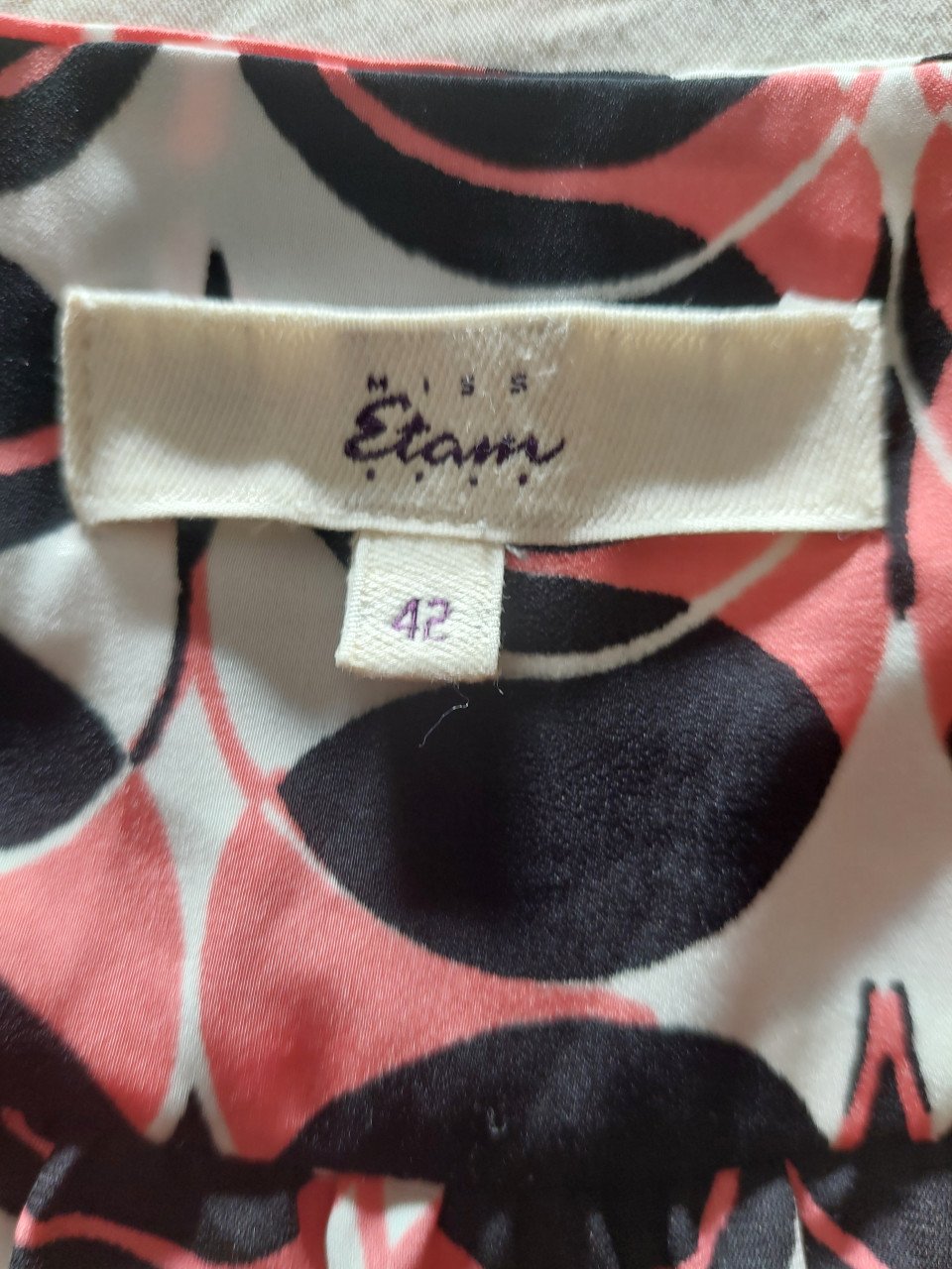 Nieuw Miss Etam travelstof damesblouse mt 38/40