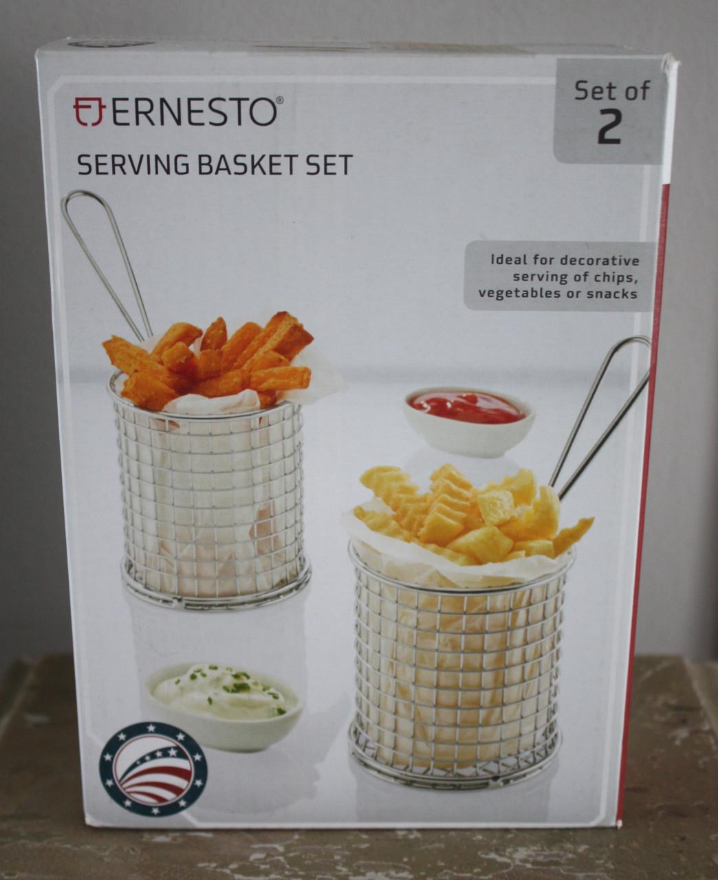 Set serving basket set rond
