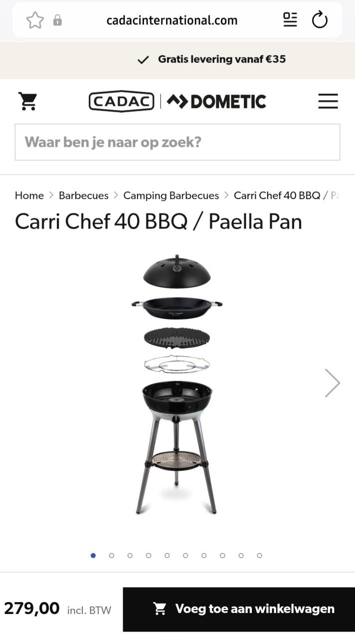 BBQ Cadac Carri Chef Paella Pan - Nieuw in doos