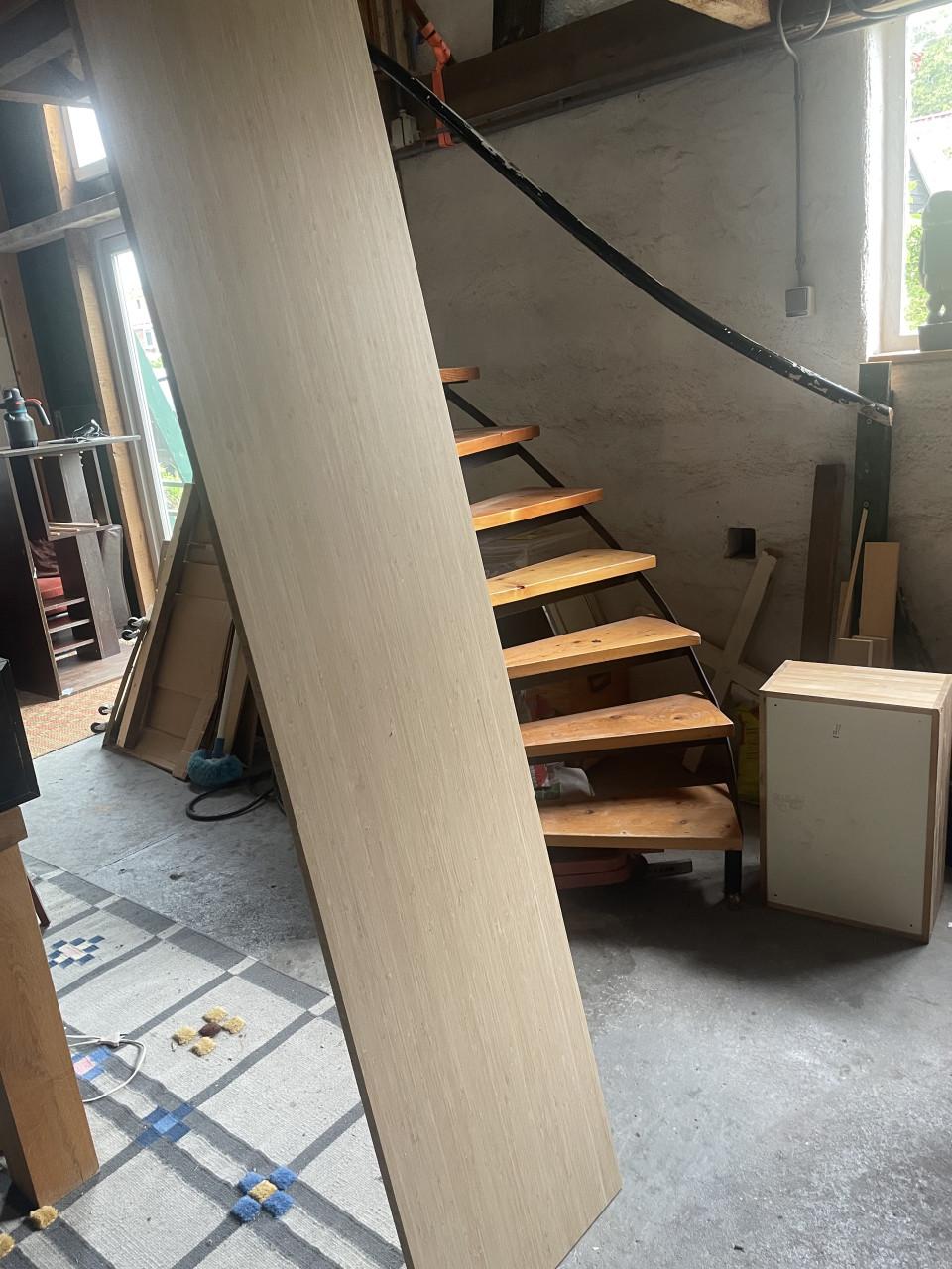 Bamboe hout plaat 226,5 x 46 x 2 cm