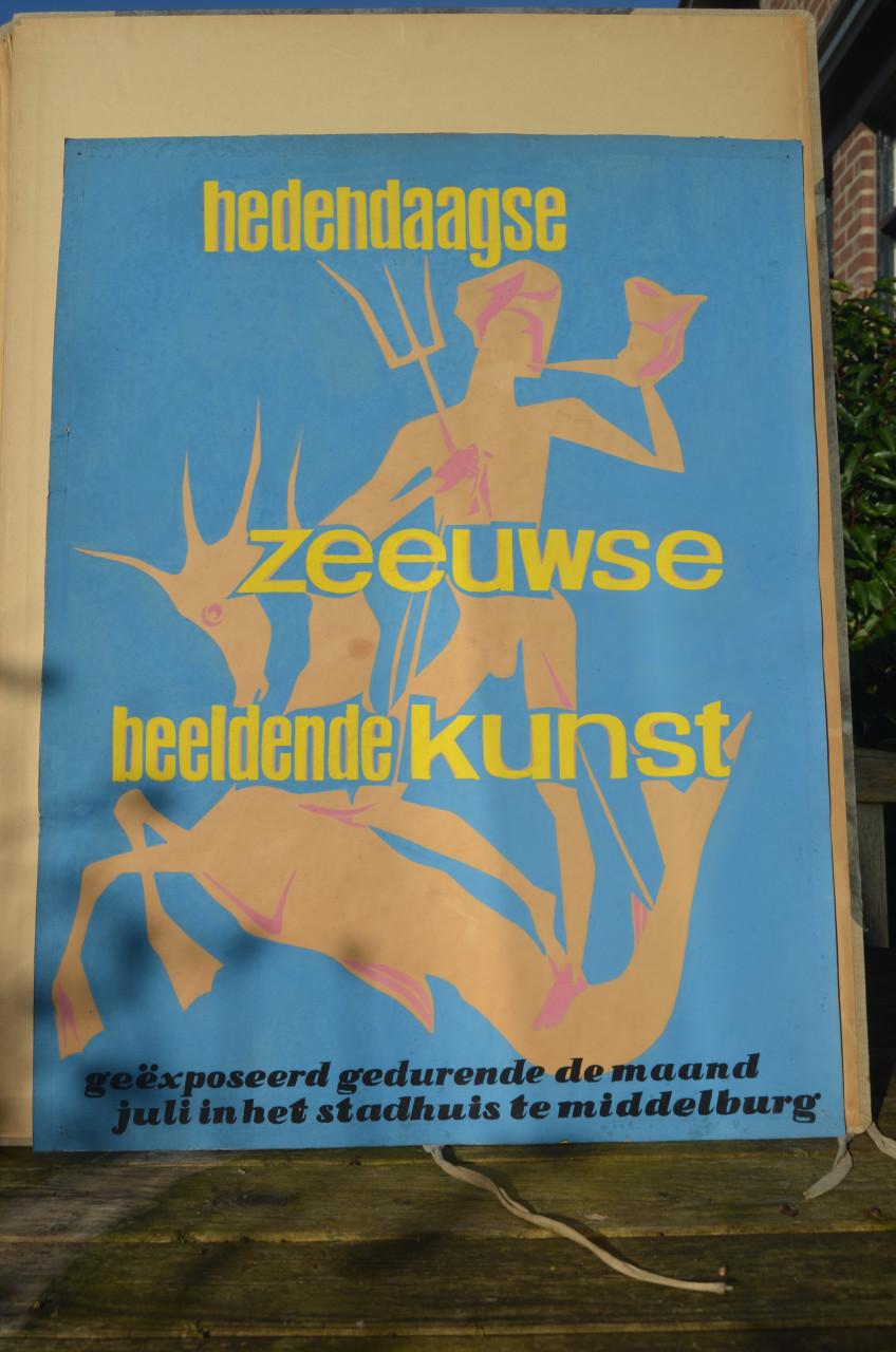 2 Fraaie ontwerpen kunstexpo Hans Heeren Zeeuws kunstenaar, uniek!