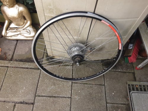 28 inch nexus achterwiel, 8 speed,rollerbrake rem