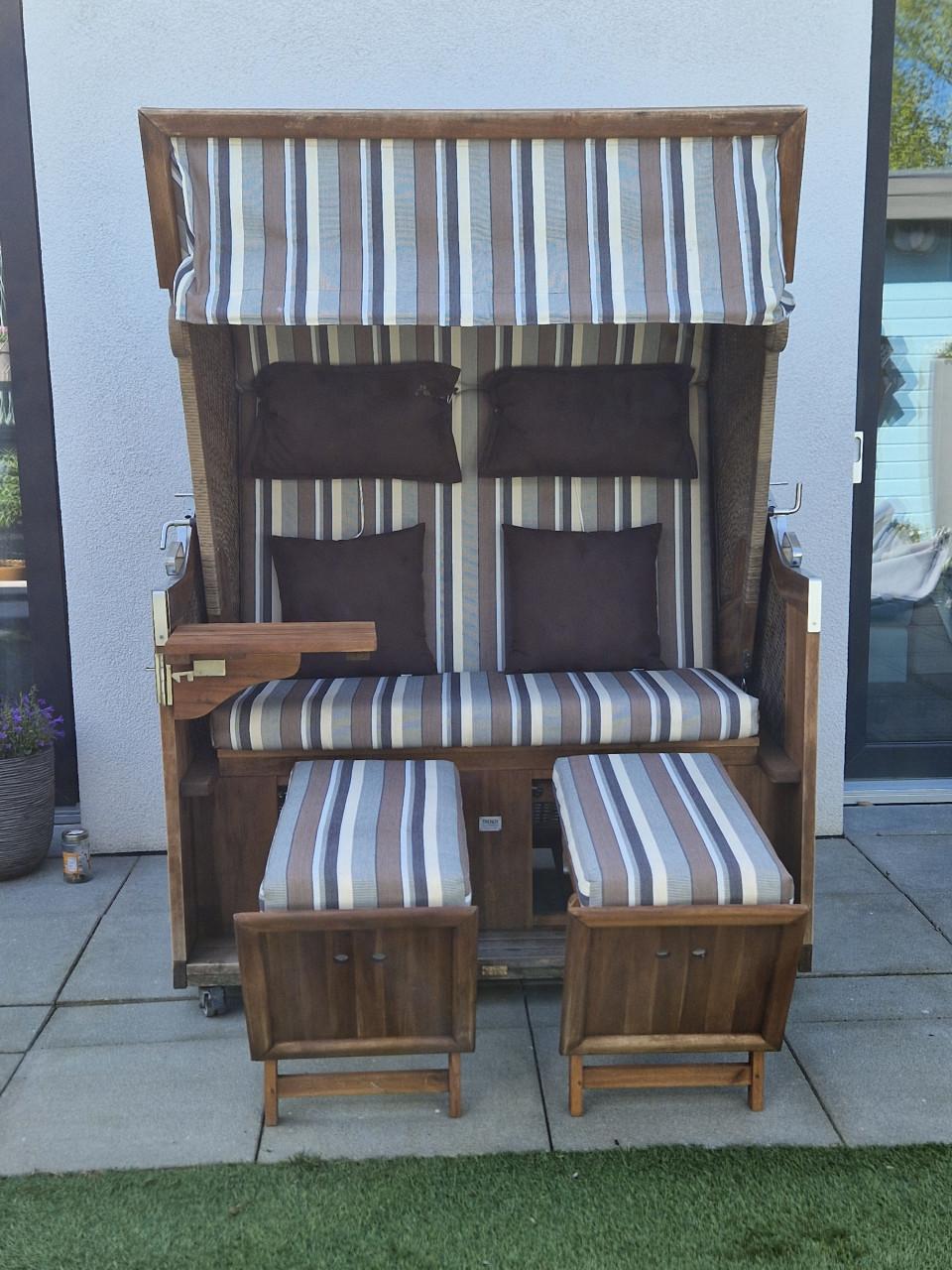 2 persoons strandstoel/ korf