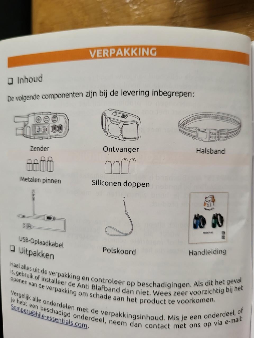 Sompet antiblaf met afstandbediening