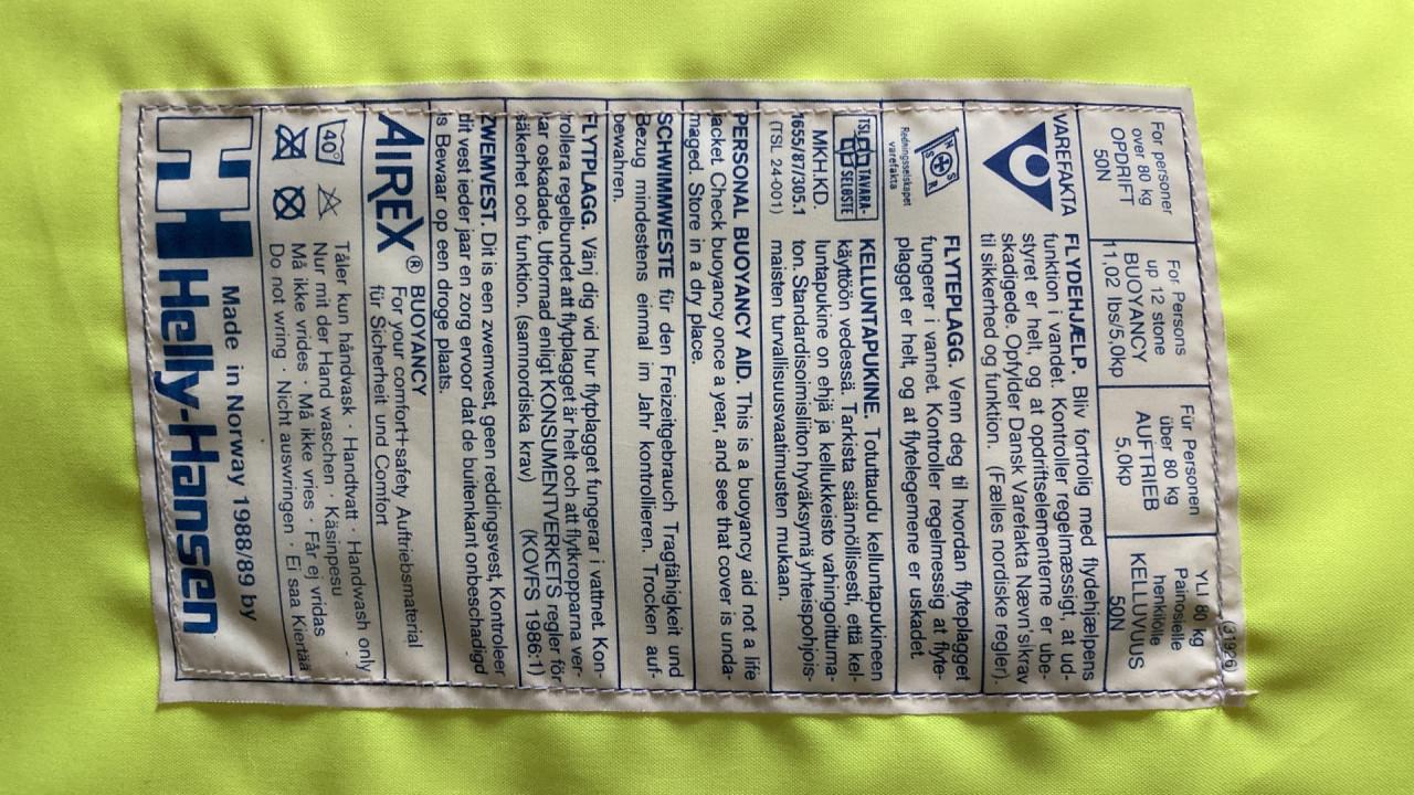 Zwemvest merk Hella Hansen