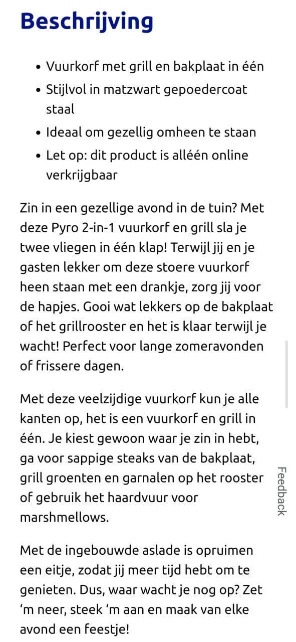 Vuurkorf met bakplaat en grill