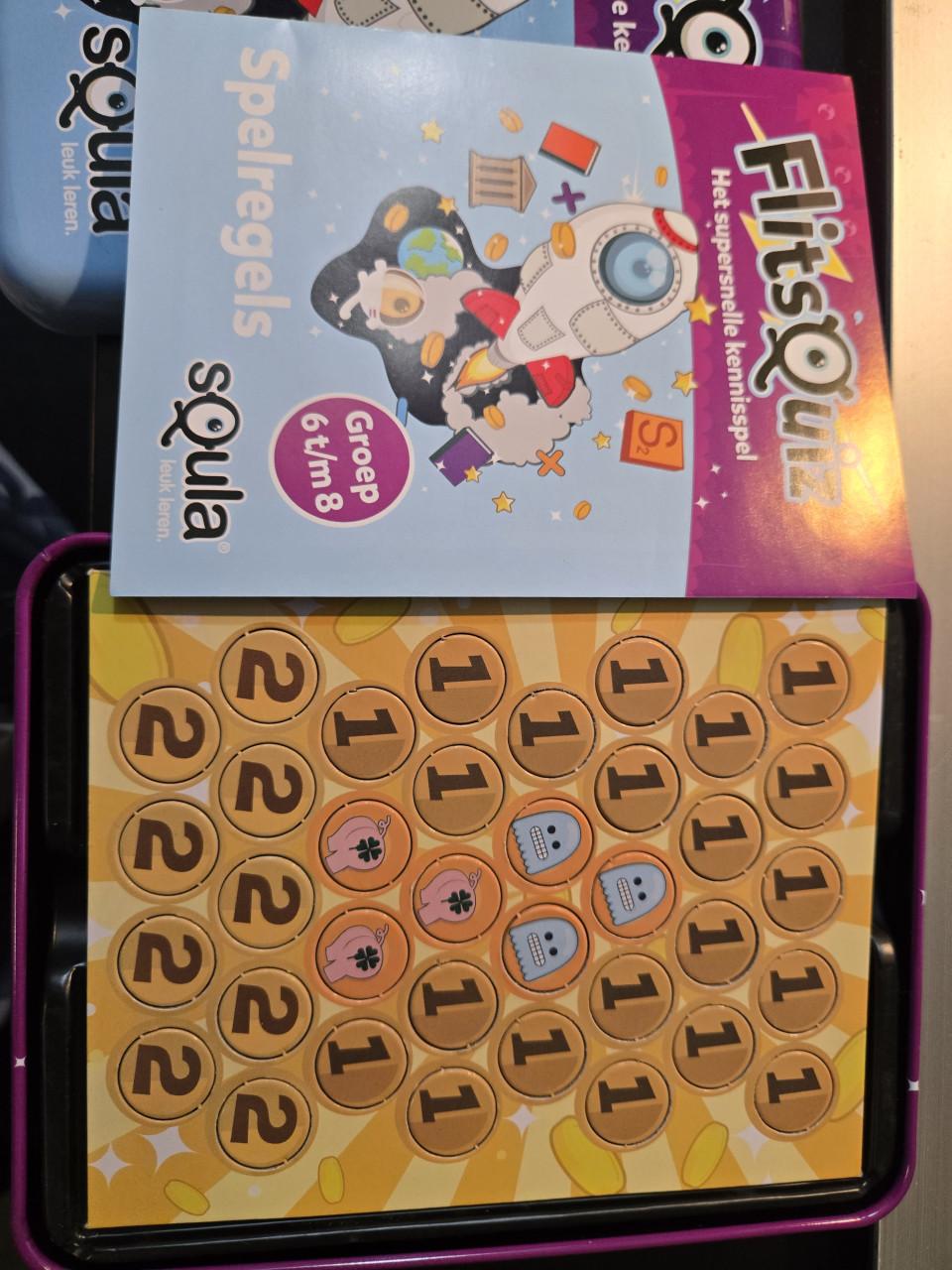Squla FlitsQuiz, een razendsnel kaartspel voor kinderen in groep 6, 7 en 8