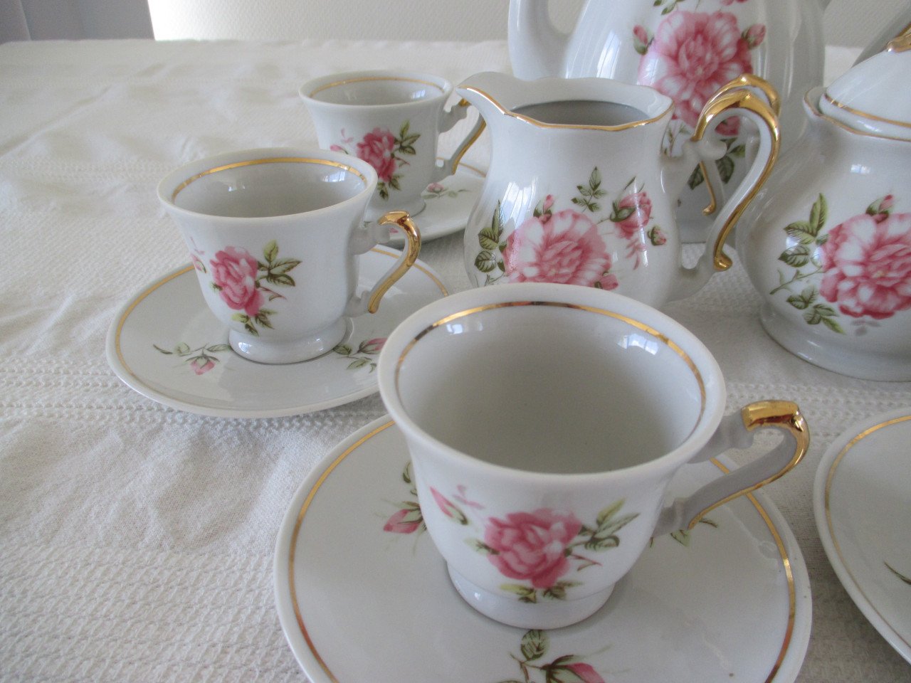 Zeer Mooi Zajecar FP Porcelein koffieset voor 6 Personen